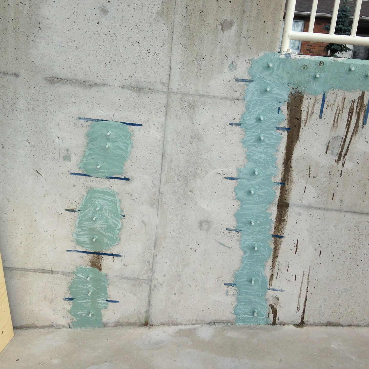 stitched wall cracks