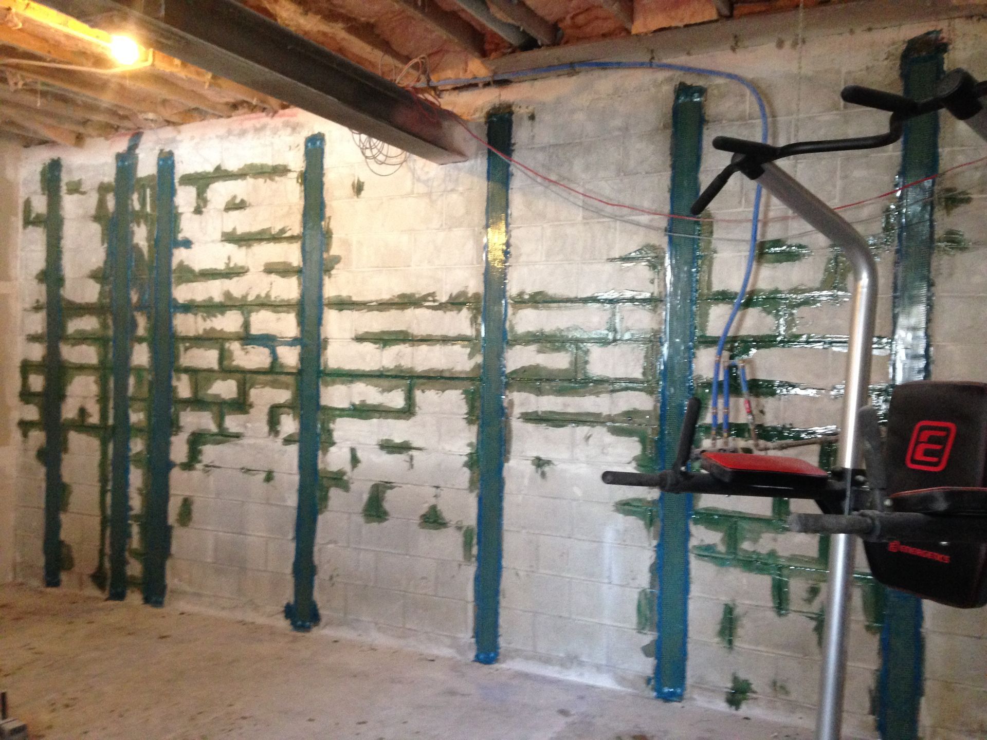 stitched wall cracks