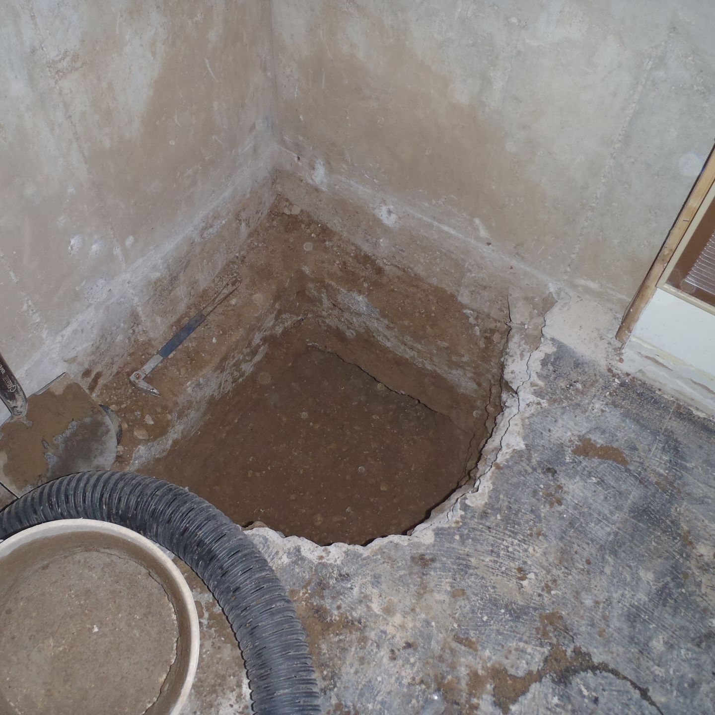 internal drain in a room
