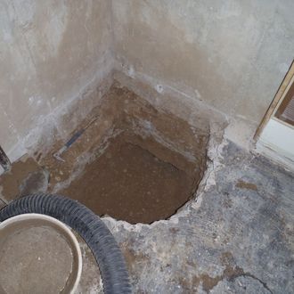 internal drain in a room