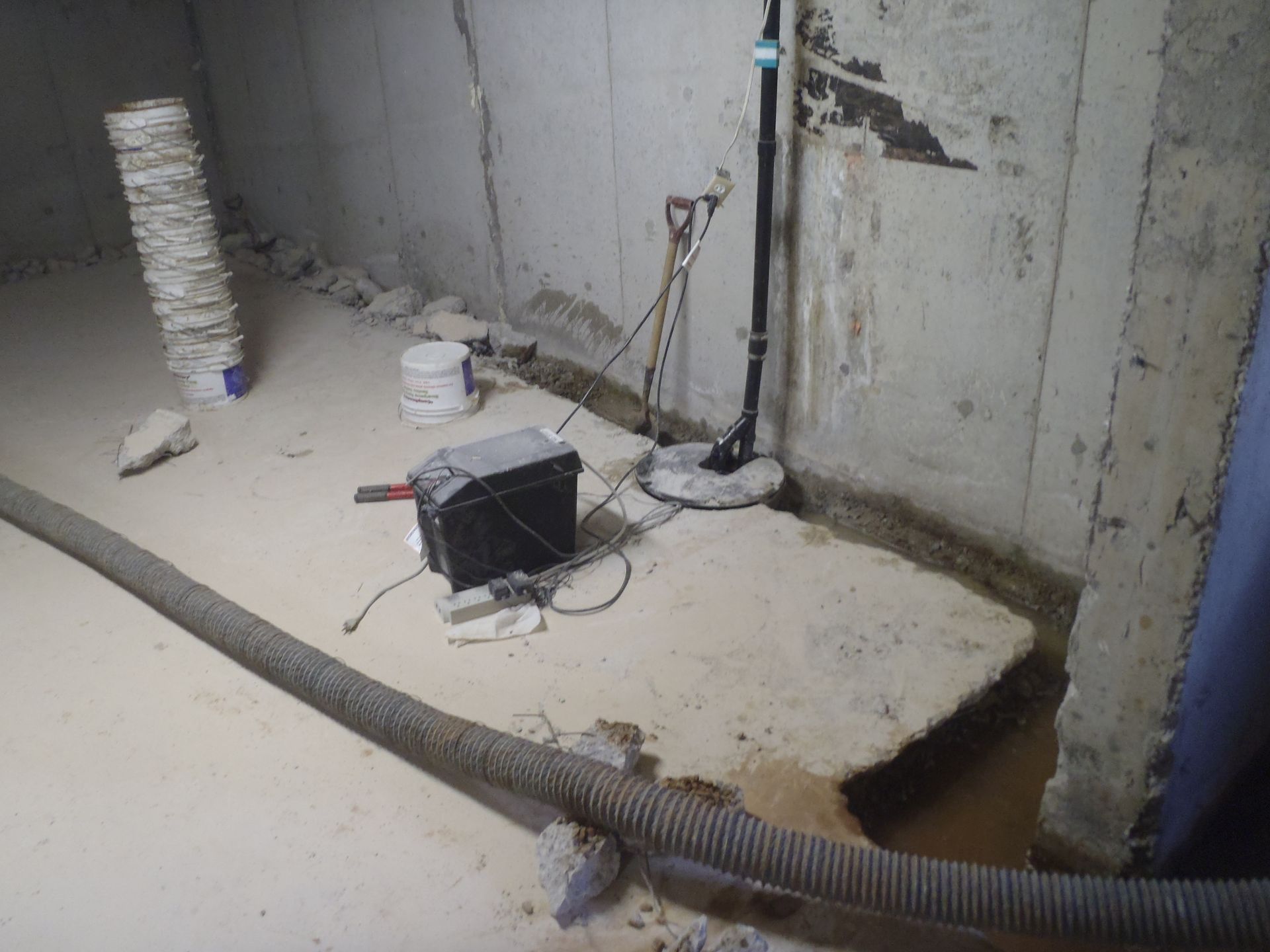 sump pump installation