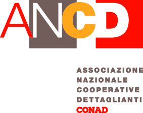 A logo for ancd associazione nazionale cooperative dettaglianti conad
