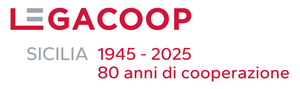 The logo for legacoop sicilia 1945 - 2025 80 anni di cooperazione