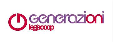 A red and purple logo for generazioni legacoop