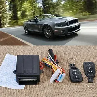 Gray Ford Mustang convertible with remote car starter kit.