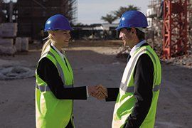 contractors shaking hands with each other