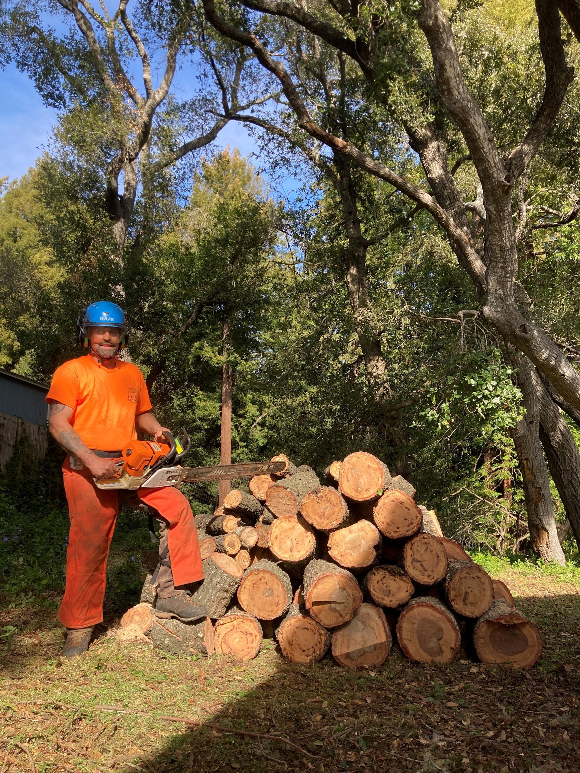Man Holding A Chainsaw — Soquel, CA — JD Tree
