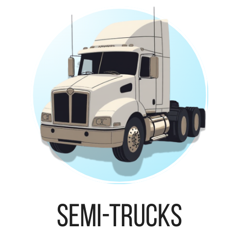 Semi-truck windshield