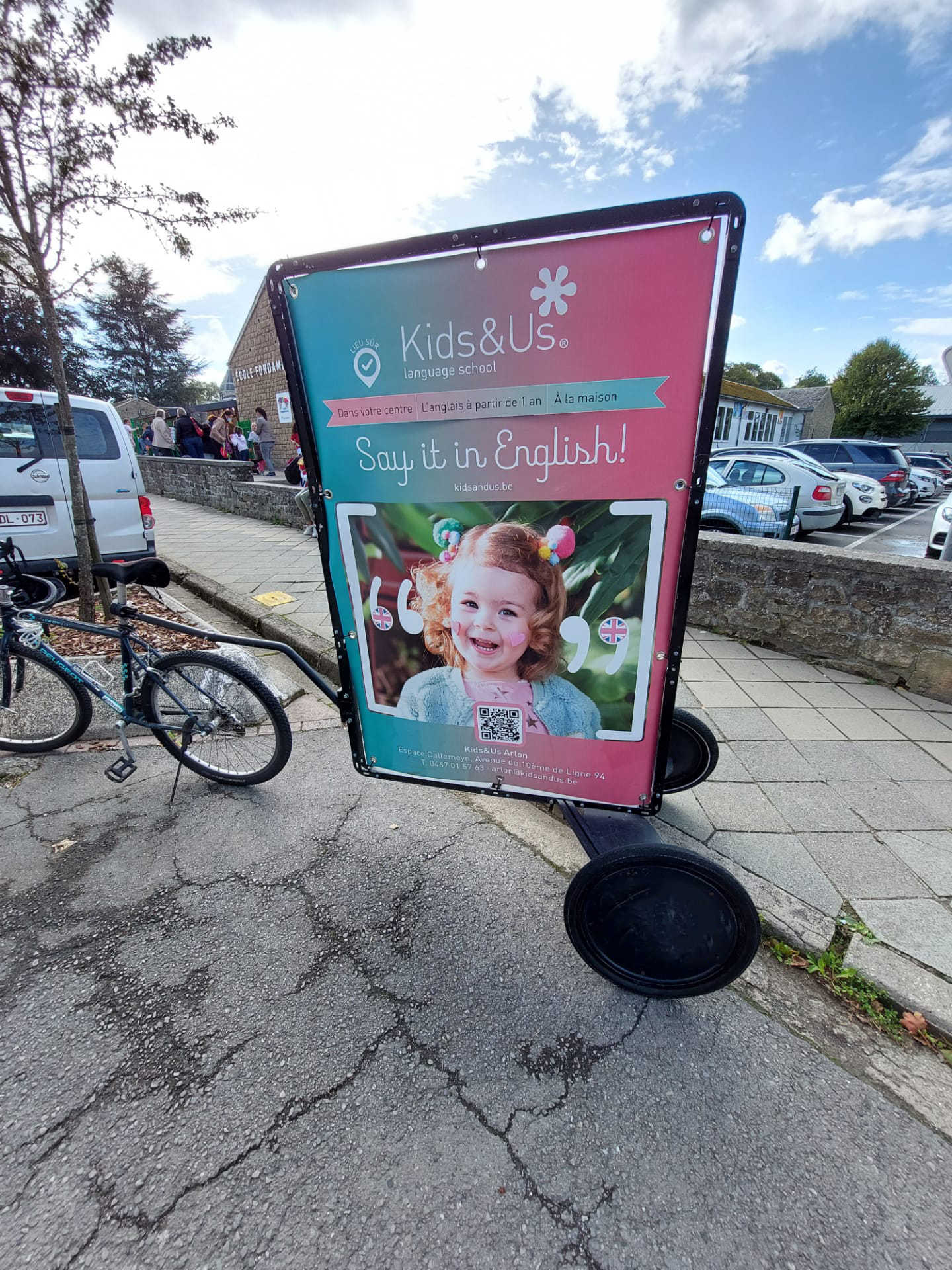 publicité mobile avec vélo publicitaire