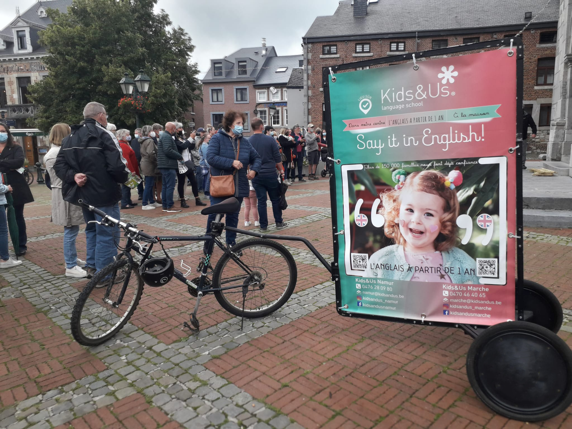 Les vélos cargo publicitaires dans le Brabant Wallon