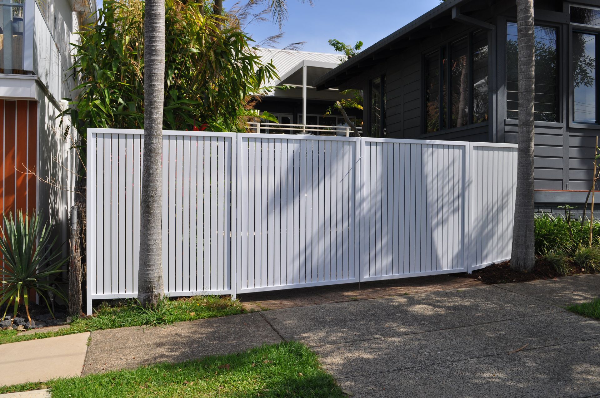 Black Gate In Front Of A House — Fabricator In Coffs Harbour, NSW