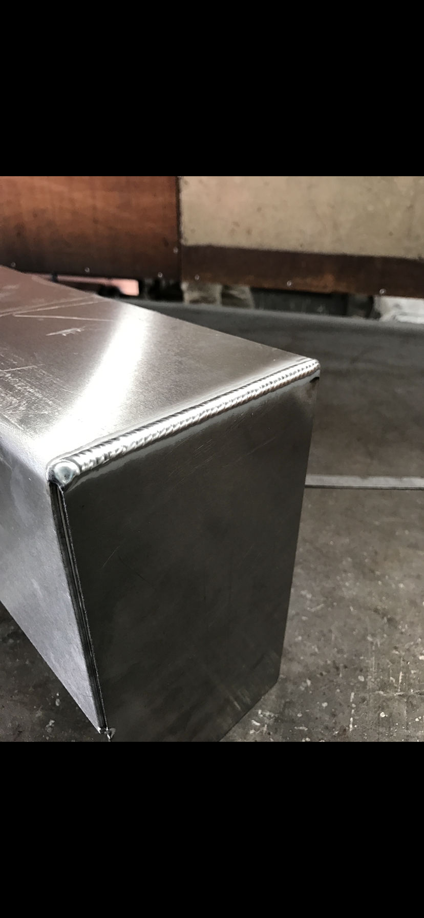 A close up of a stainless steel box on a table — Fabricator In Coffs Harbour, NSW