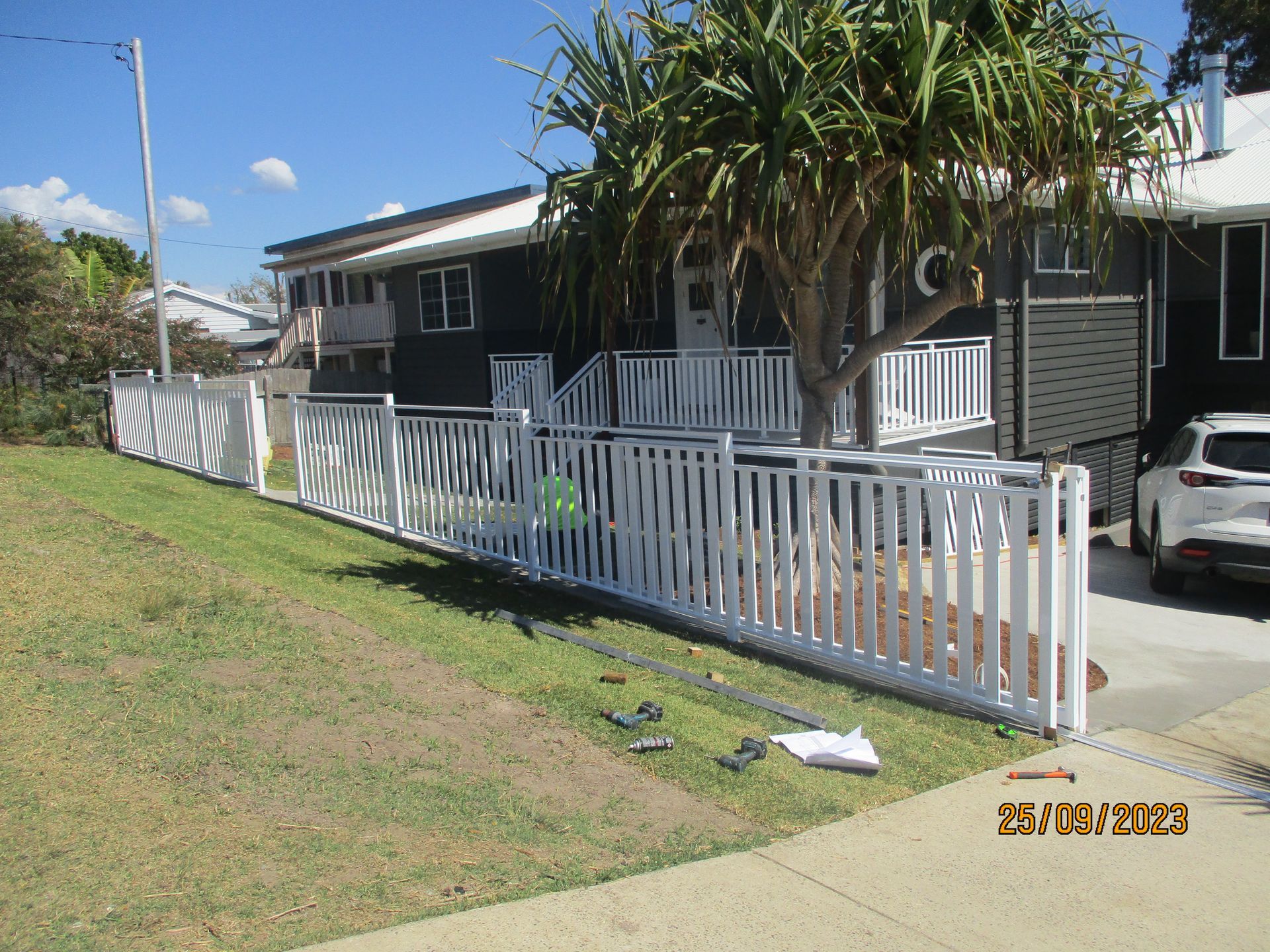Automated Aluminium Gate in Grey — Fabricator In Coffs Harbour, NSW