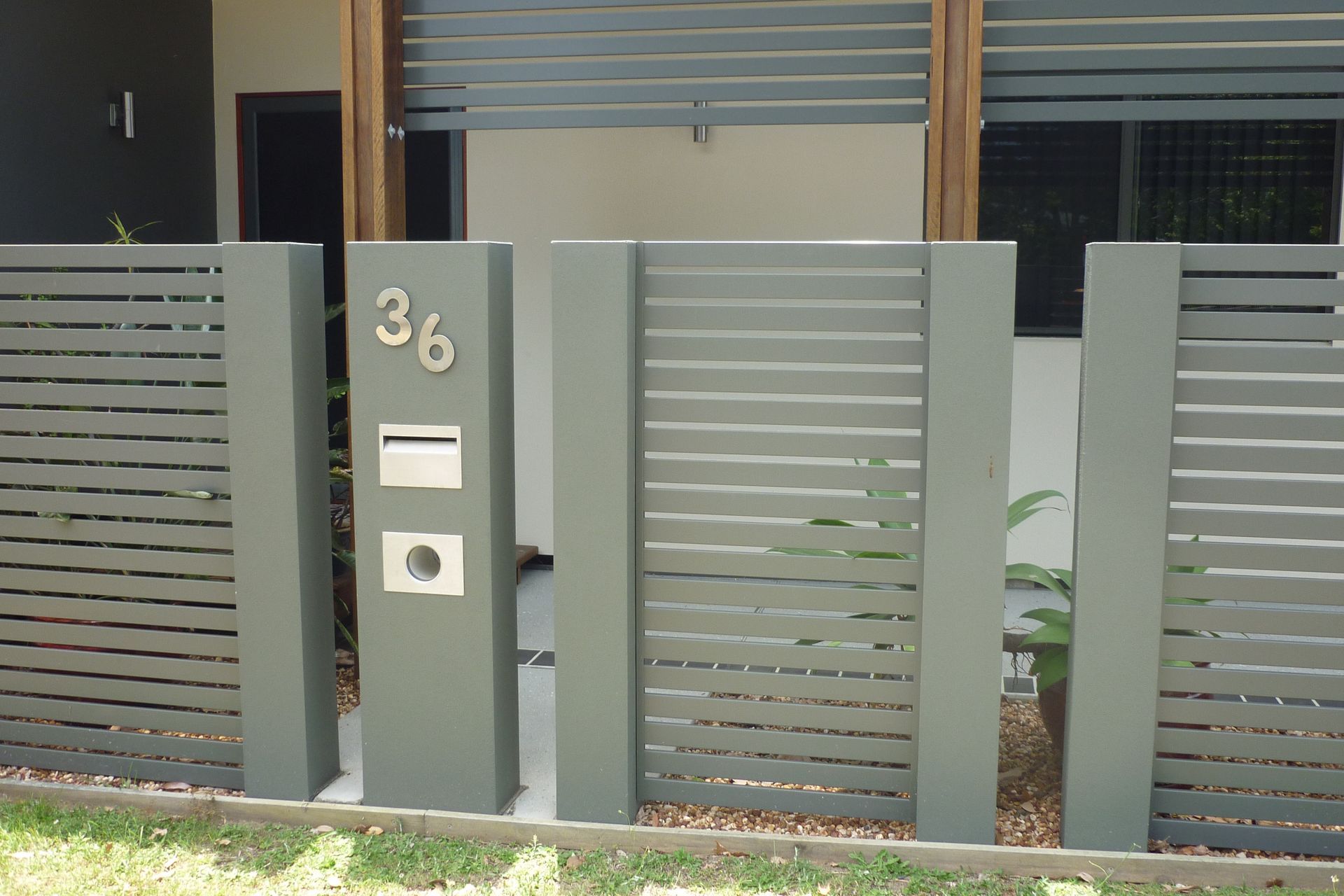 A fence with the number 36 on it — Fabricator In Coffs Harbour, NSW