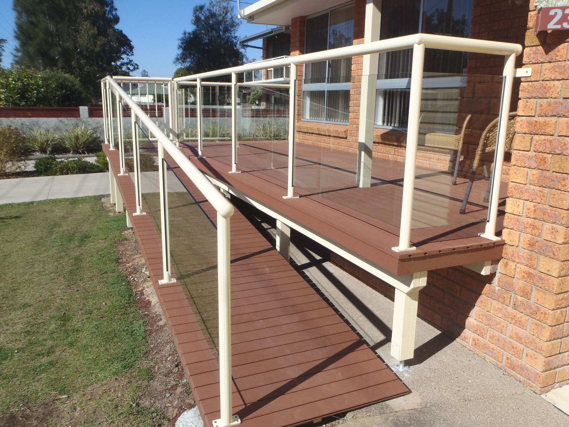 A ramp leading to a house with the number 23 on it — Fabricator In Coffs Harbour, NSW