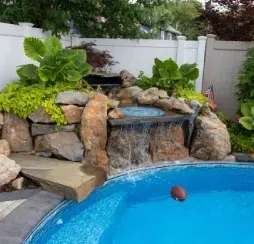 custom water feature hardscaping massapequa ny
