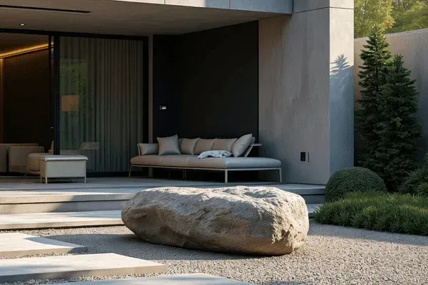 decorative boulders front yard massapequa ny