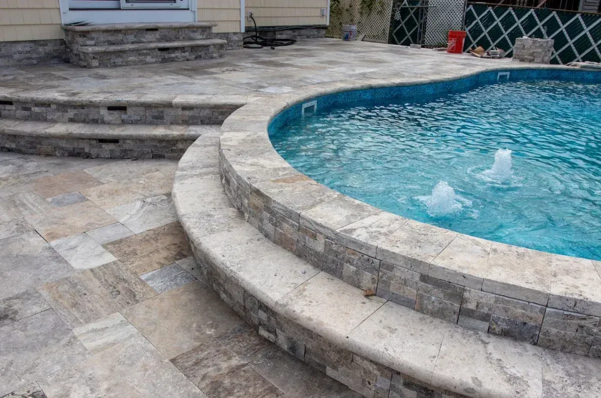 outdoor space transformation with island associates