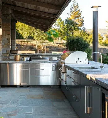 stone outdoor kitchen installation massapequa ny