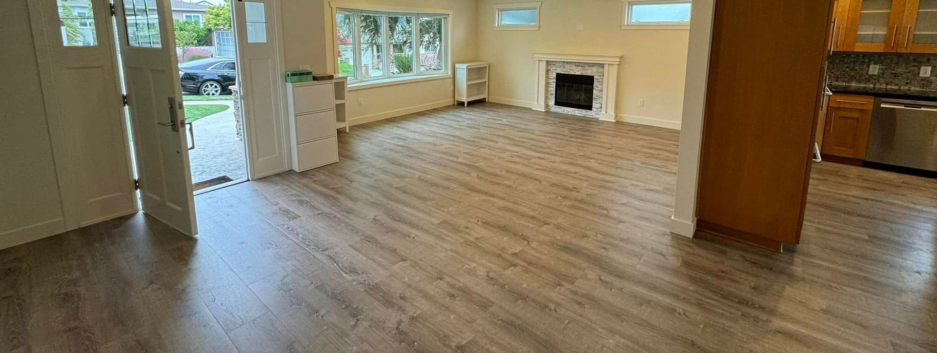 New Vinyl flooring installation.