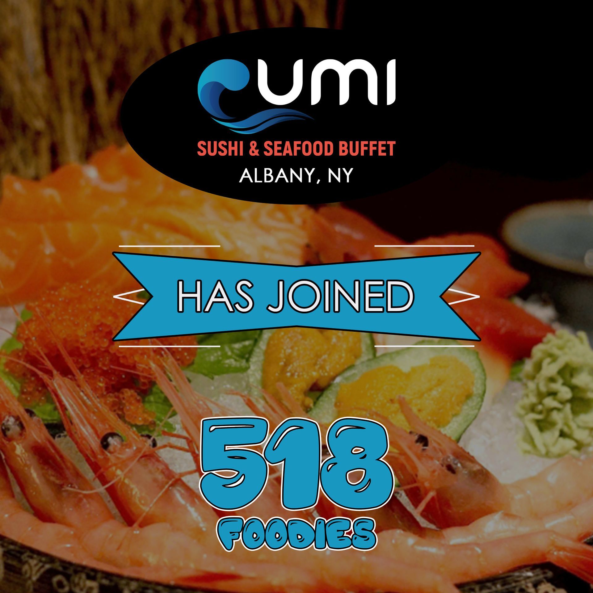 A sushi and seafood buffet has joined 518 foodies