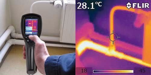 Immagine termografica di un tubo