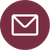 Ícone de envelope branco dentro de um círculo marrom.