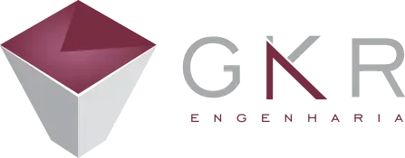 Logotipo com forma geométrica e as letras 