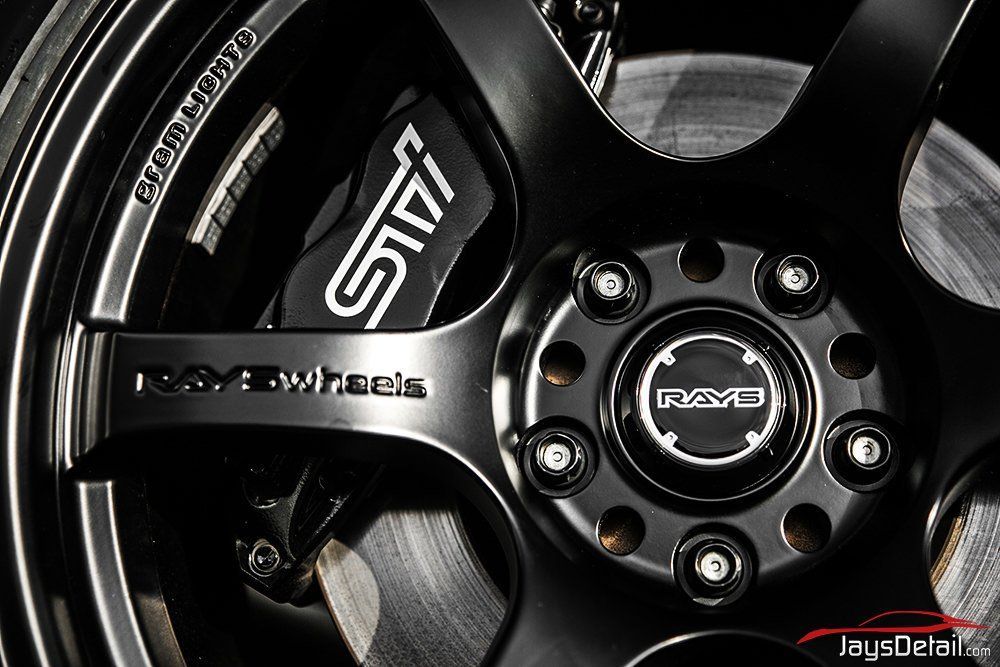 Black car wheel with