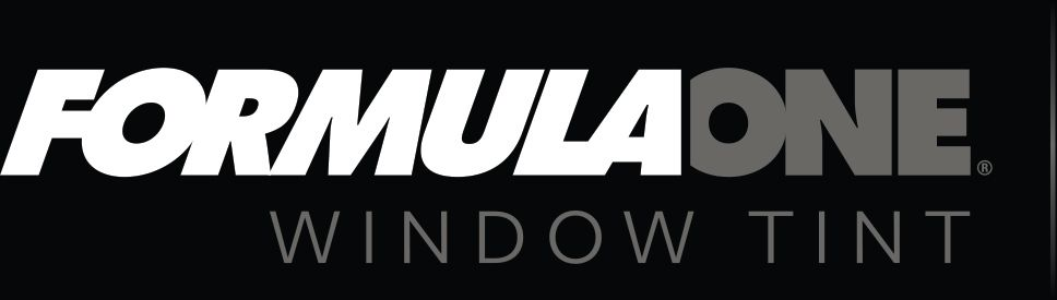 Formula One Window Tint logo, next to the Llumar logo, both on black background.
