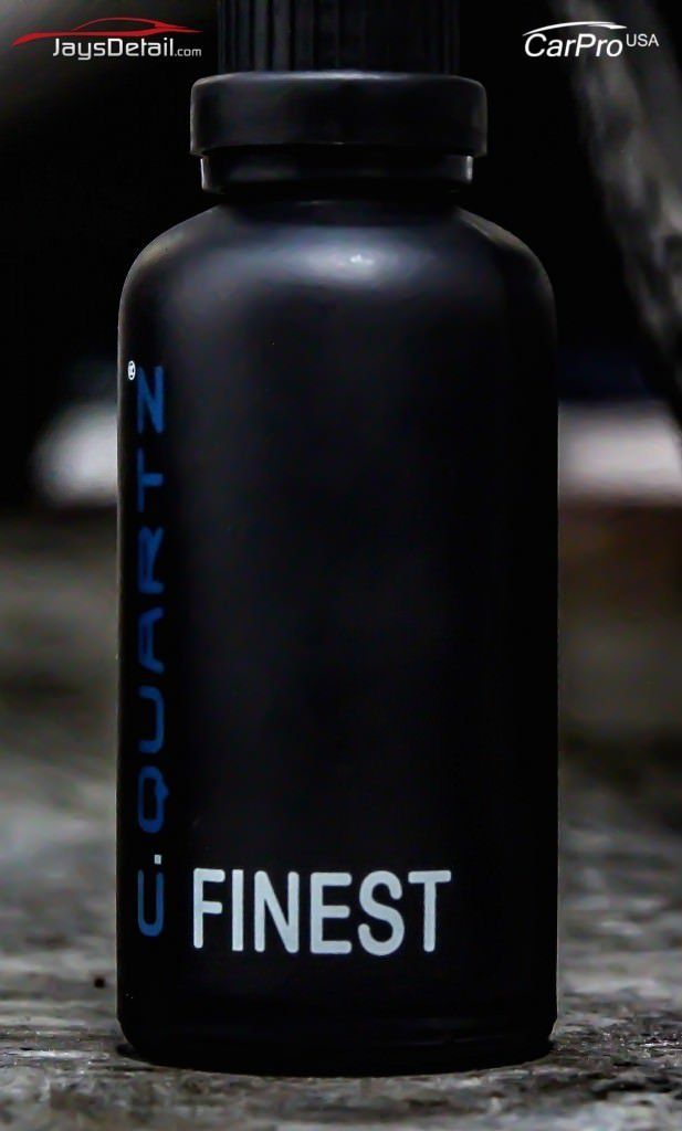 Black bottle of car detailing product,