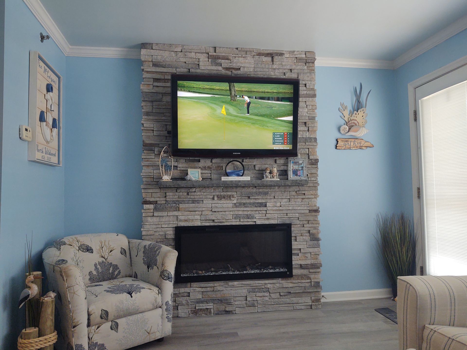 Simple Fire Place - Fire Place With A TV in Langhorne, PA