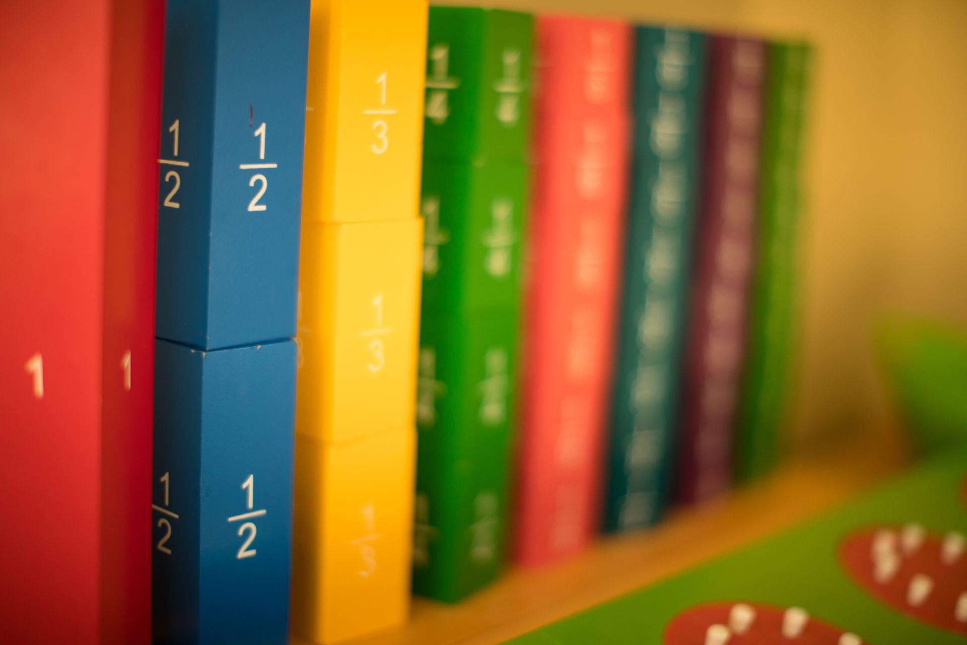 Montessori fractions material 