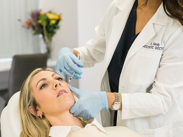 Patient getting Cheek Filler at C2 Aesthetics