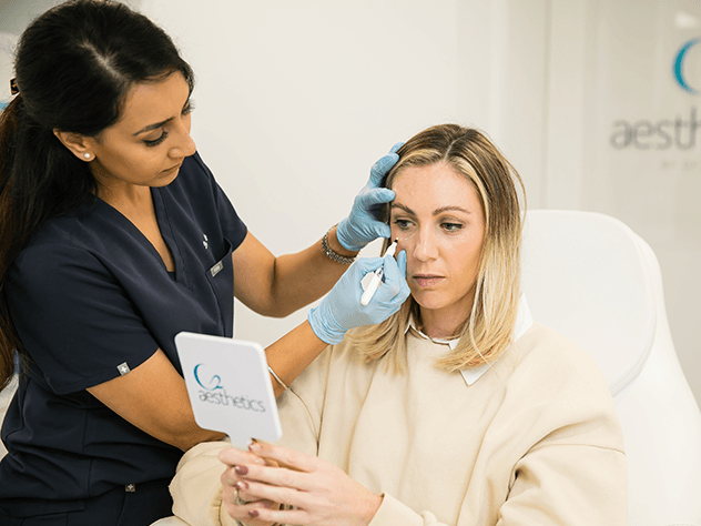 Preparing anti wrinkle treatment at C2 Aesthetics