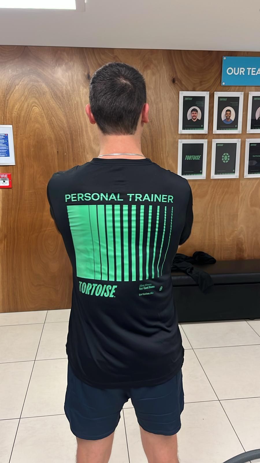 Man wearing black shirt with