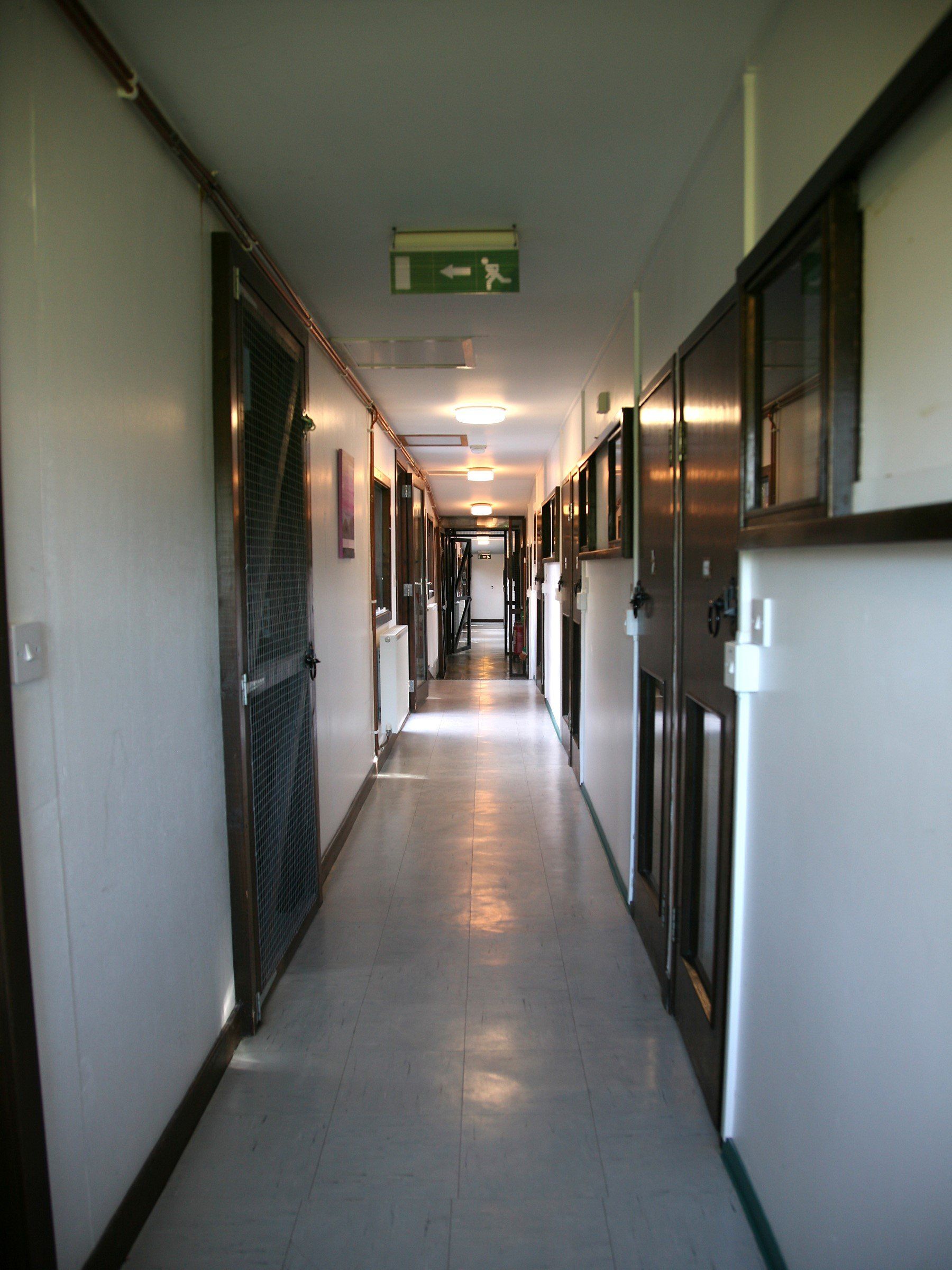 a long and empty corridor