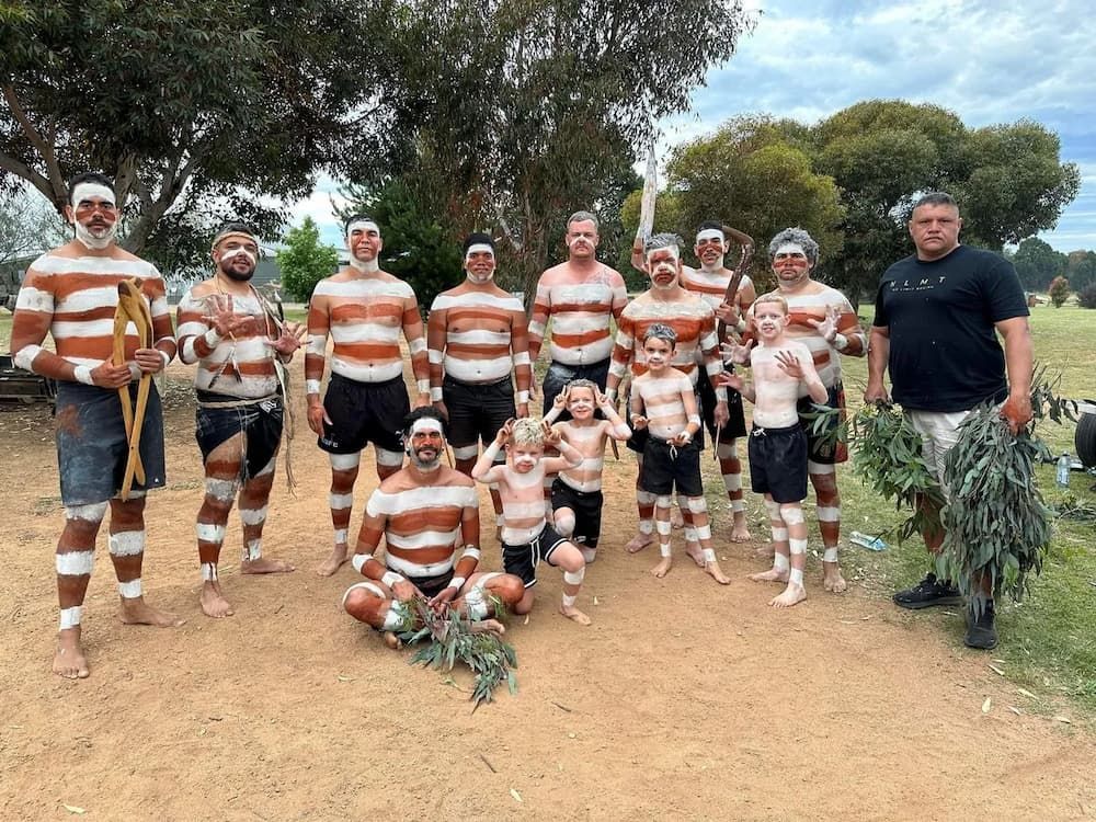 The Aboriginal Group Adorned in Traditional Body Paint — Dinawan's Connection in Dubbo, NSW