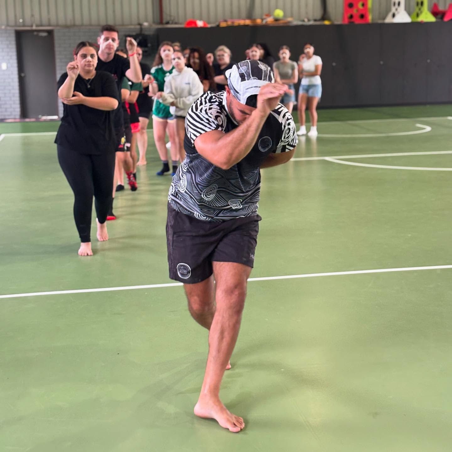 People Perform a Traditional Dance on a Gym Floor — Dinawans Connection in Orange, NSW