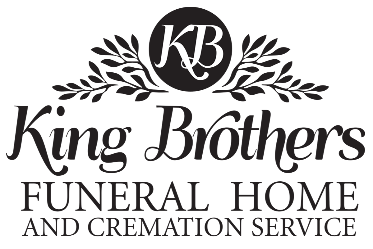 The logo for king brothers funeral home and cremation service