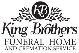 The logo for king brothers funeral home and cremation service