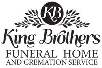 The logo for king brothers funeral home and cremation service