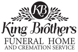 The logo for king brothers funeral home and cremation service