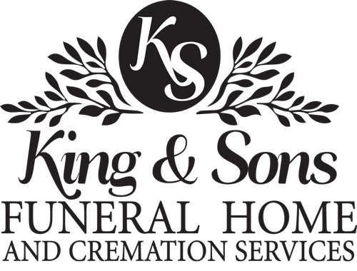 The logo for king and sons funeral home and cremation services