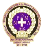 The logo for the national funeral directors and morticians association inc.