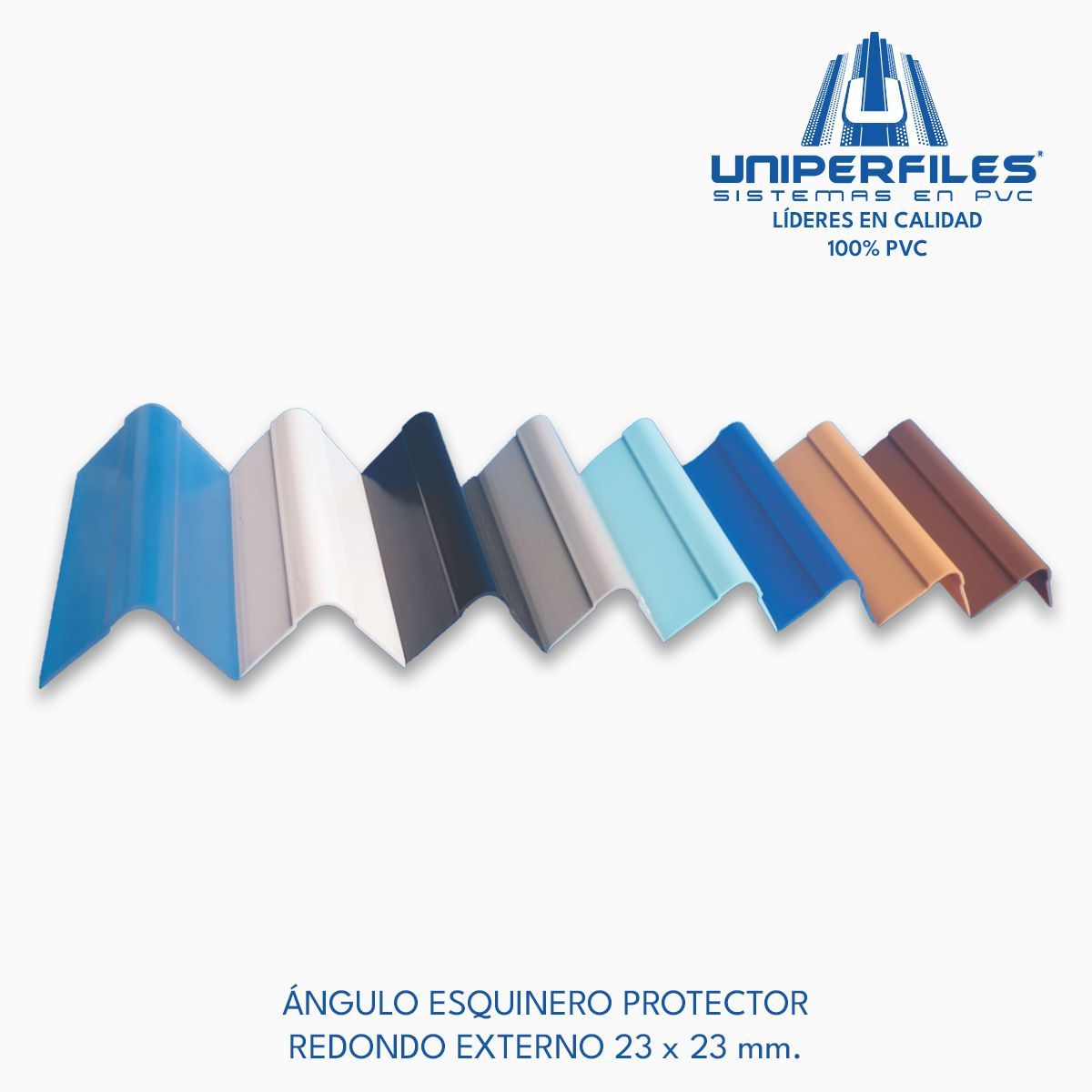 ÁNGULO ESQUINERO PROTECTOR REDONDO EXTERNO 23 x 23 mm.