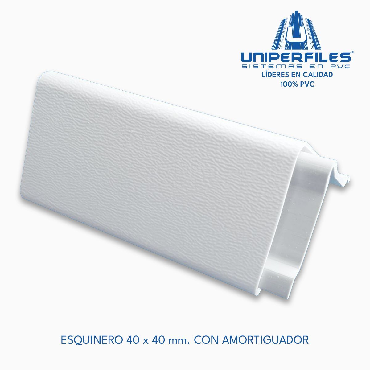 ESQUINERO 40 x 40 mm. CON AMORTIGUADOR BLANCO