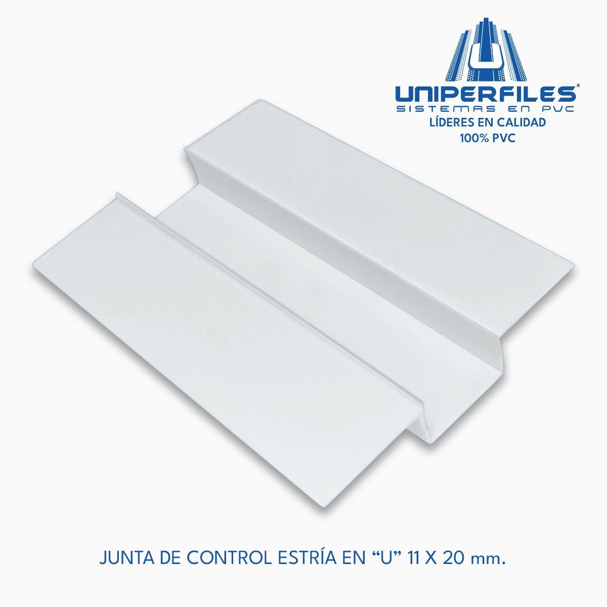 JUNTA DE CONTROL ESTRÍA EN “U” 11 X 20 mm.