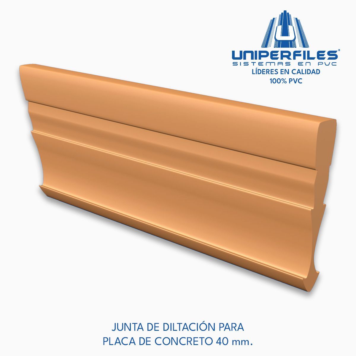 JUNTA DE DILTACIÓN PARA PLACA DE CONCRETO 40 mm.