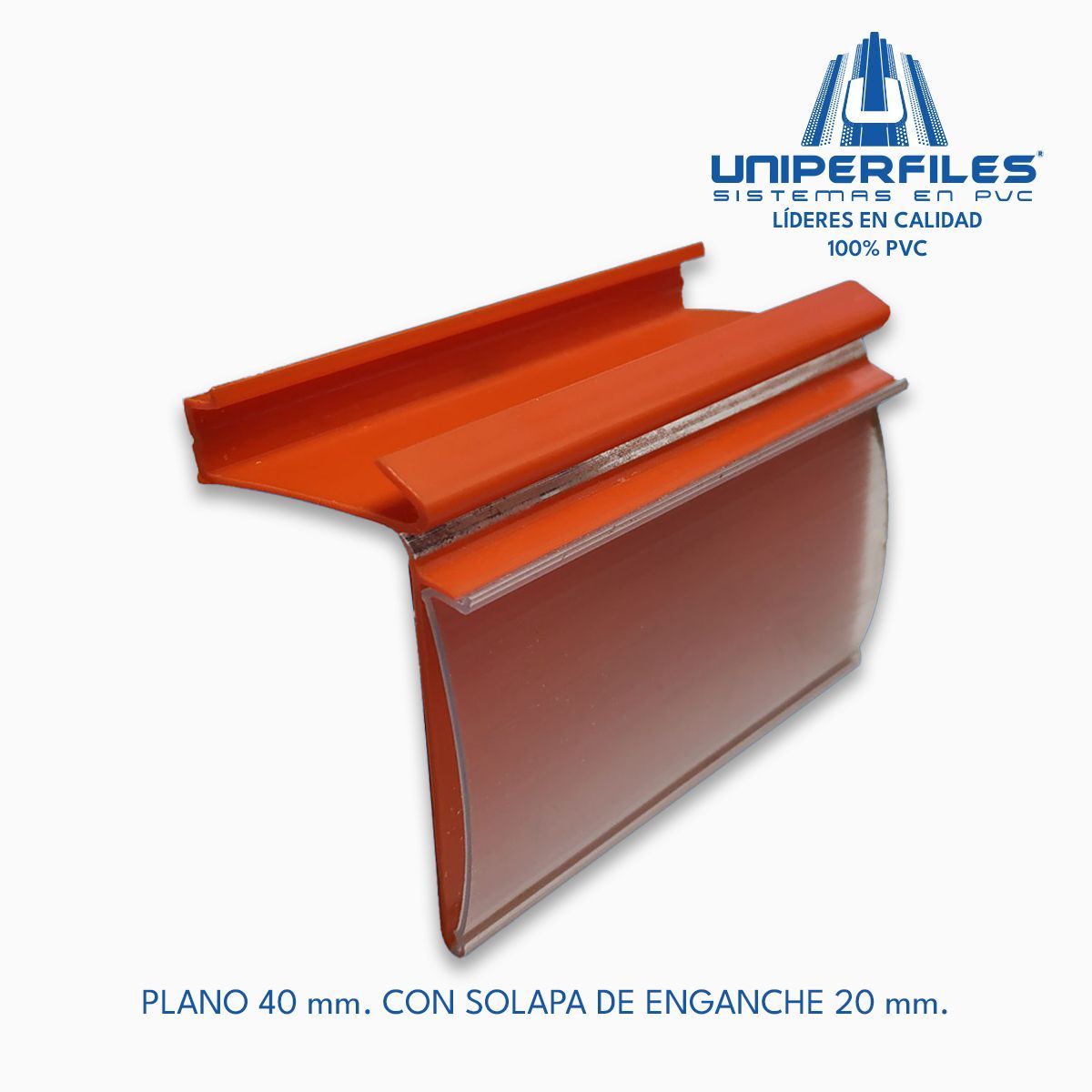 PLANO 40 mm. CON SOLAPA DE ENGANCHE 20 mm.